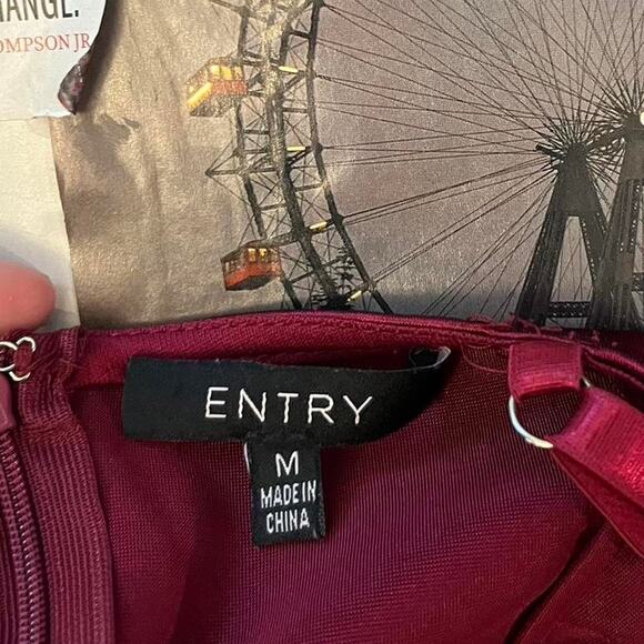 Entry Womens Red Body Con Midi Dress - Picture 8 of 8